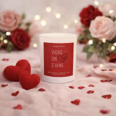 Bougie artisanale parfum Séduction cire végétale fabrication belge cadeau amoureux décoration cosy Wimzzi / Ambachtelijke geurkaars Séduction plantaardige was Belgisch design Wimzzi / Handmade scented candle Séduction plant wax Belgian artisan decor gift Wimzzi