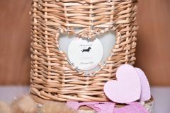 Photo de l'article Bougie artisanale "Lanterne en rotin" fragrance "Patchouli"200gr.