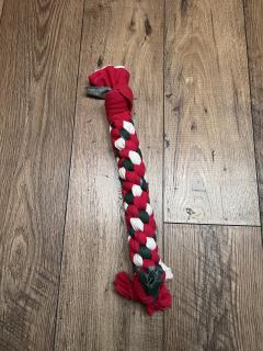 Jouet chien corde tressée rouge vert esprit Noël pour chiwawa petit chien alternative Tom&Co Maxi Zoo fait main Belgique Wimzzi / Hondenspeelgoed gevlochten touw rood groen kerst voor chihuahua alternatief Tom&Co Maxi Zoo handgemaakt België Wimzzi / Christmas braided rope dog toy red green for chihuahua small dogs Tom&Co Maxi Zoo alternative handmade Belgium Wimzzi