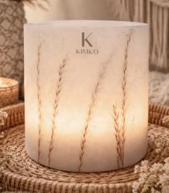 Photophore artisanal KimKo en cire végétale, pièce unique faite main en Belgique, décoration naturelle et cadeau artisanal / Handgemaakte KimKo theelichthouder in natuurlijke was, unieke Belgische artisanale decoratie en cadeau / Handmade KimKo candle holder in natural wax, unique Belgian artisanal decor and gift