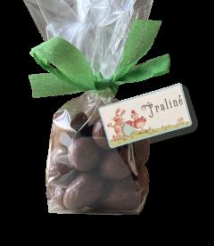 Œufs de Pâques en chocolat praliné noir Jean Galler chez Blanche, chocolats belges artisanaux premium pour Pâques / Paaseitjes chocolade pure praline Jean Galler bij Blanche, Belgische artisanale premium chocolade / Dark praline Easter chocolate eggs Jean Galler by Blanche, Belgian premium artisanal chocolates