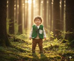 Les Ethi-kets: Gilet de berger en laine verte 9 à 18 mois, vêtement enfant artisanal fait main, création belge unique / Groen wollen herdersvest 9 tot 18 maanden, handgemaakt ambachtelijk kinderkleding, unieke Belgische creatie / Green wool shepherd vest 9 to 18 months, handmade artisanal baby clothing, unique Belgian creation