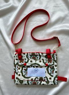 Photo de l'article Sac bandoulière de lecture / Protection pour livre / Vintage Red