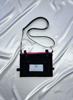 Photo de l'article Sac bandoulière de lecture / Protection pour livre / Black glitter