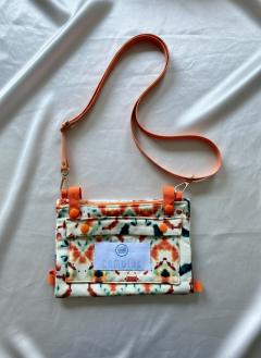 Photo de l'article Sac bandoulière de lecture / Protection pour livre / Abstract Orange