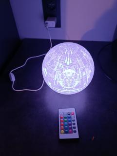 Lampe LED 3D étoile galactique lumineuse avec télécommande – décoration geek futuriste, idée cadeau pour passionné d’espace et univers interstellaire / 3D LED galactische ster lamp met afstandsbediening – futuristische geek decoratie, cadeau voor ruimte liefhebbers / 3D LED galactic star lamp with remote control – futuristic geek decor, gift for space and sci-fi lovers