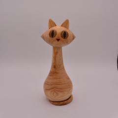 Photo de l'article Chats en bois tourné - Thuya 2