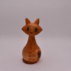 Photo de l'article Chats en bois tourné - Cerisier 2