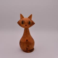 Photo de l'article Chats en bois tourné - Cerisier 3