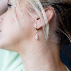 Photo de l'article Boucles d'oreilles en nacre de cristal et cristal d'Autriche - Lumea