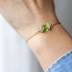 Picture of the product Austrian crystal bracelet - Dotti / Chrysolite