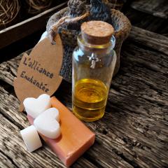 Coffret bien-être Verveine et Noisette Chaudron Magique création artisanale belge fait main idée cadeau naturelle disponible sur Wimzzi.com achat local premium / Wellness geschenkset Verveine en Noisette Belgisch handgemaakt ambacht / Handmade wellness gift set Verveine and Noisette Belgian artisan creation