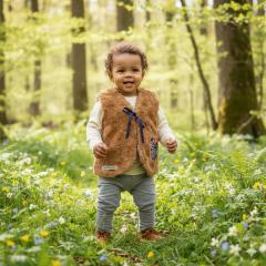 Photo de l'article 18-24 mois. Gilet de berger fourrure caramel.