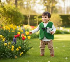 Gilet de berger laine verte 12 mois mode enfant artisanale fait main en Belgique vêtement chaud durable disponible sur Wimzzi.com achat local made in Belgium slow fashion kids / Groene wollen herdersvest 12 maanden Belgisch handgemaakt kindermode / Green wool shepherd vest 12 months Belgian handmade children’s fashion