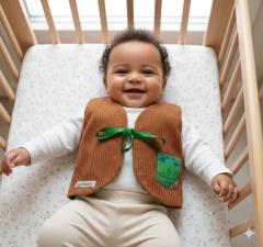 Photo de l'article 6 mois - Gilet de berger velours côtelé.