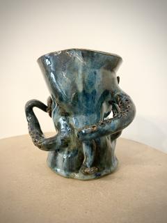 Vase poulpe en céramique fait main – pièce artistique unique pour déco originale / Handgemaakt keramisch octopus vaas – uniek kunstobject / Handmade octopus vase – artistic and original décor piece