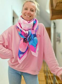 Foulard carré XL en double gaze de coton fait main, grand foulard doux et léger accessoire mode créateur parfait comme cadeau artisanal unique sur Wimzzi / XL vierkante sjaal in dubbele katoengaas handgemaakt, zachte lichte modesjaal en origineel artisan accessoire ideaal als uniek cadeau / XL square scarf in double cotton gauze handmade, soft lightweight fashion scarf perfect as unique artisan gift accessory