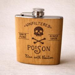 Picture of the product Handcrafted Wooden Hip Flask