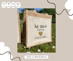 Sac cabas en jute personnalisé – idéal pour les courses, les cadeaux ou un pique-nique / Gepersonaliseerde jute tas – handig voor shopping of picknick / Personalized jute tote – perfect for gifts, shopping or picnic