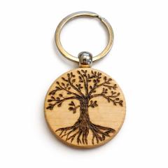 Photo de l'article Porte-clés en bois pyrogravé – Cadeau artisanal personnalisé et utile