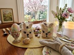 Photo de l'article Craquez pour les petits paniers lapins crochetés à la main