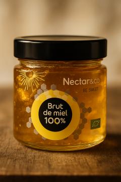 Miel brut bio belge pot en verre produit de la ruche naturel pur non transformé alimentation saine cadeau gourmand local / Raw organic honey Belgium jar natural pure unprocessed beekeeping product healthy food gourmet gift / Ruwe biologische honing België natuurlijk puur onbewerkt lokaal product gezond cadeau
