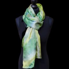 Photo de l'article Foulard soie vert lumineux