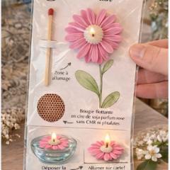 Photo de l'article Bougie Fête des Mères rose flottante