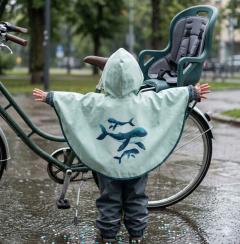 Photo de l'article 9/18 mois - Cape de pluie Baleines : polaire fine & Grand Bleu