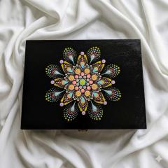 Picture of the product Upcycled tea bag box - Pastel Mandala