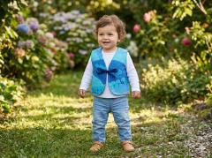 Photo de l'article 12 mois - Gilet de berger coton bleu.