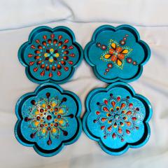 Picture of the product Set of 4 Coasters - Turquoise Radiance