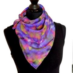 Picture of the product Hand-painted silk scarf – purple & pink