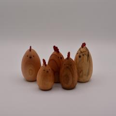 Picture of the product Egg-shaped wooden hen