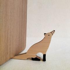 Photo de l'article Cale-porte renard en bois