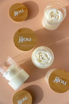 Photo de l'article Bougie Parfumée  • Fleur de Coton • en forme de rose (grand format)