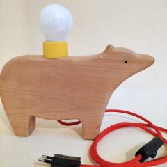 Photo de l'article Lampe Ours - Jaune et rouge