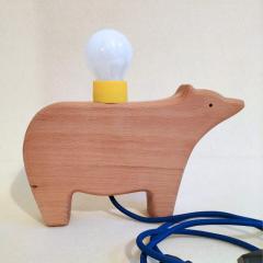 Foto van het artikel Lamp beer - Geel en blauw