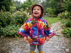Photo de l'article 2 ans - cape de pluie softshell kaleidoscope