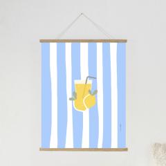 Picture of the product LEMONADE POSTER 🍋 – A touch of freshness every day - Poster + FSC-certified EU oak poster hanger