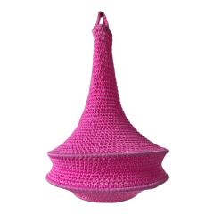Foto van het artikel Marokkaanse Boho Hanglamp ,Lampe Tissage Marocain Boho ,	Moroccan Crochet Pendant Lamp
