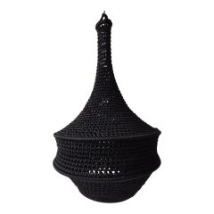 Foto van het artikel Marokkaanse Boho Hanglamp ,Lampe Tissage Marocain Boho ,	Moroccan Crochet Pendant Lamp