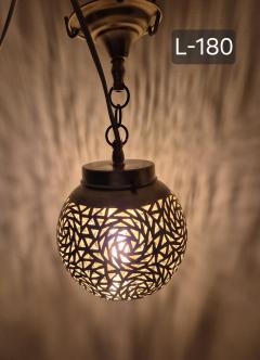 Photo de l'article Lotus Leaf Design – Handgemaakte Marokkaanse messing hanglamp – Suspension en laiton vintage – Unique Boho Home Decor