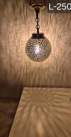 Photo de l'article Lotus Leaf Design – Handgemaakte Marokkaanse messing hanglamp – Suspension en laiton vintage – Unique Boho Home Decor