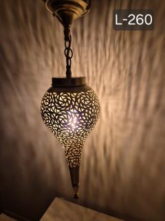 Photo de l'article Lotus Leaf Design – Handgemaakte Marokkaanse messing hanglamp – Suspension en laiton vintage – Unique Boho Home Decor