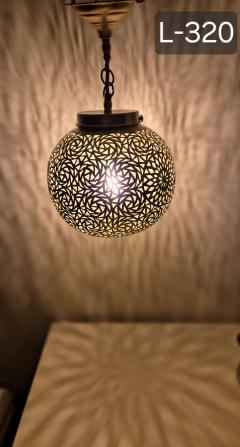 Photo de l'article Lotus Leaf Design – Handgemaakte Marokkaanse messing hanglamp – Suspension en laiton vintage – Unique Boho Home Decor