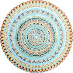 Photo de l'article Tableau mandala 30 cm - "Souvenirs des Dunes"