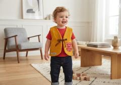 Photo de l'article 12 mois - Gilet de berger velours moutarde.