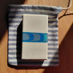 Picture of the product Lagoon Lavender and Cedar Soap with a pouch