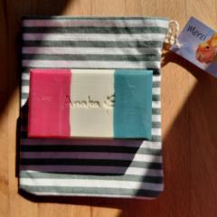 Picture of the product Italia Orange Patchouli Soap  with a pouch